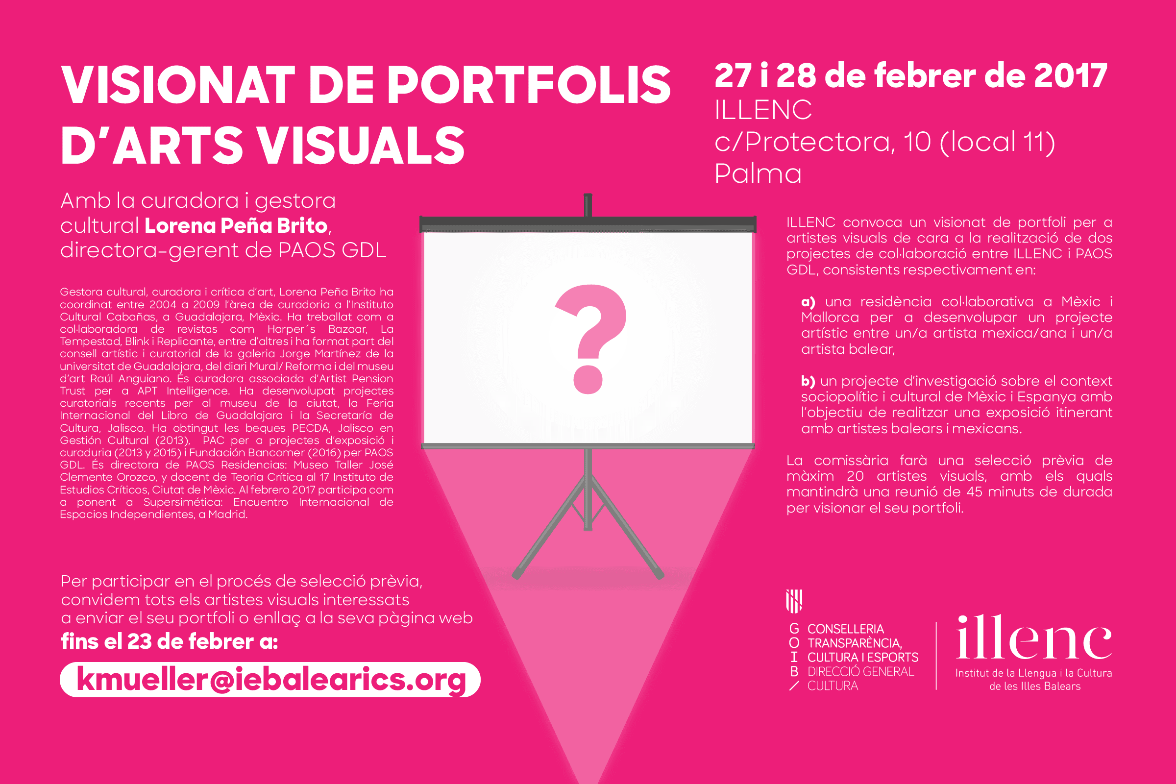 Visionado de portfolios de artes visuales