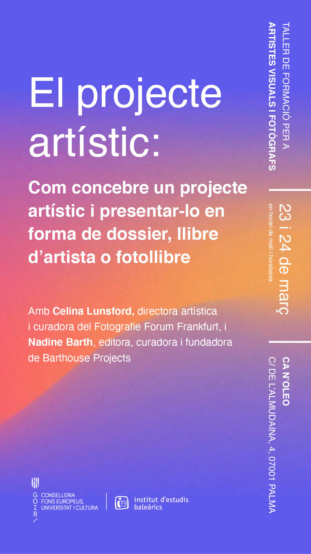 Formació per a artistes visuals i fotògrafs