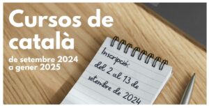 Cursos de català (setembre 2024 - gener 2025) 