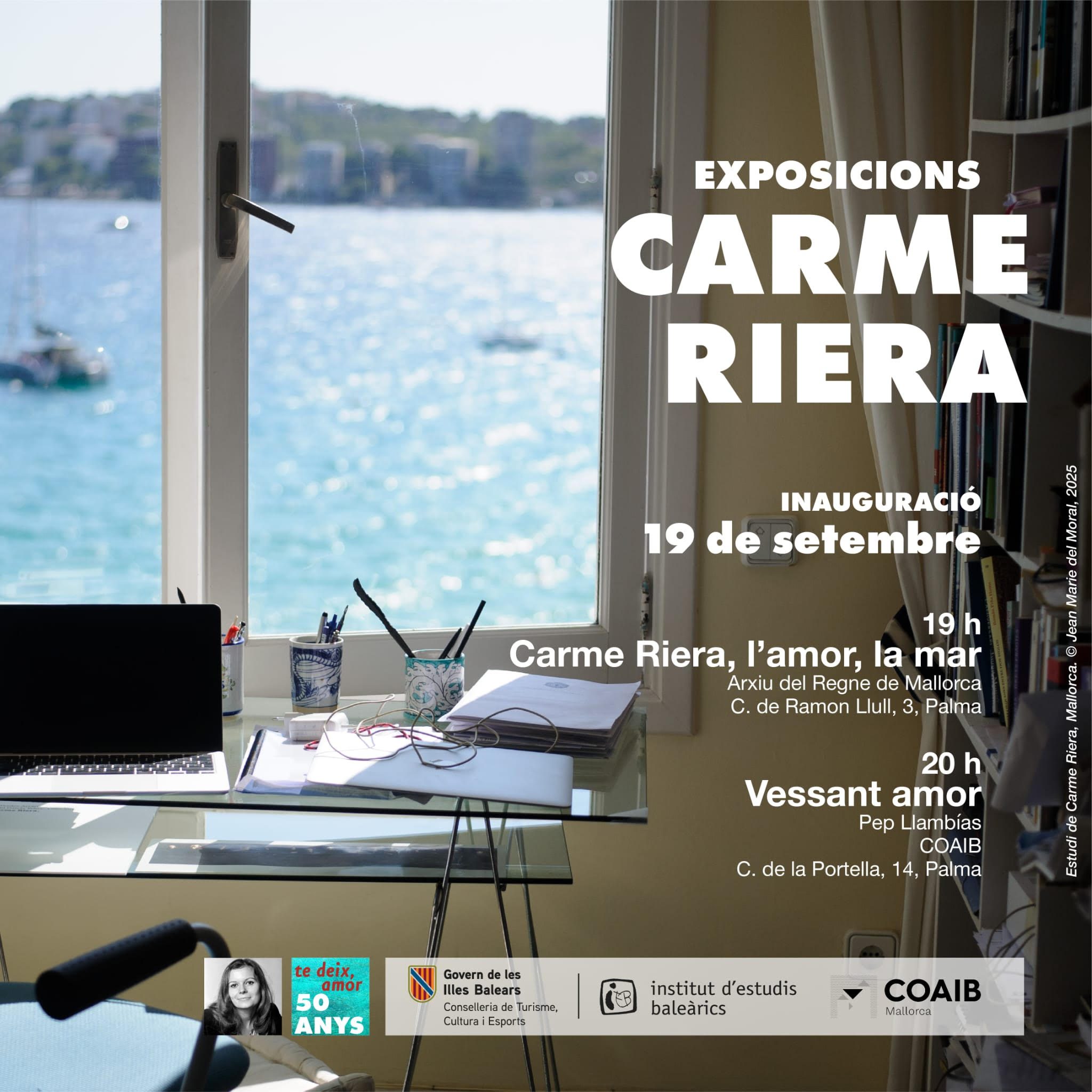 El Govern i el COAIB inauguren dos projectes expositius per celebrar els 50 anys de «Te deix, amor, la mar com a penyora»