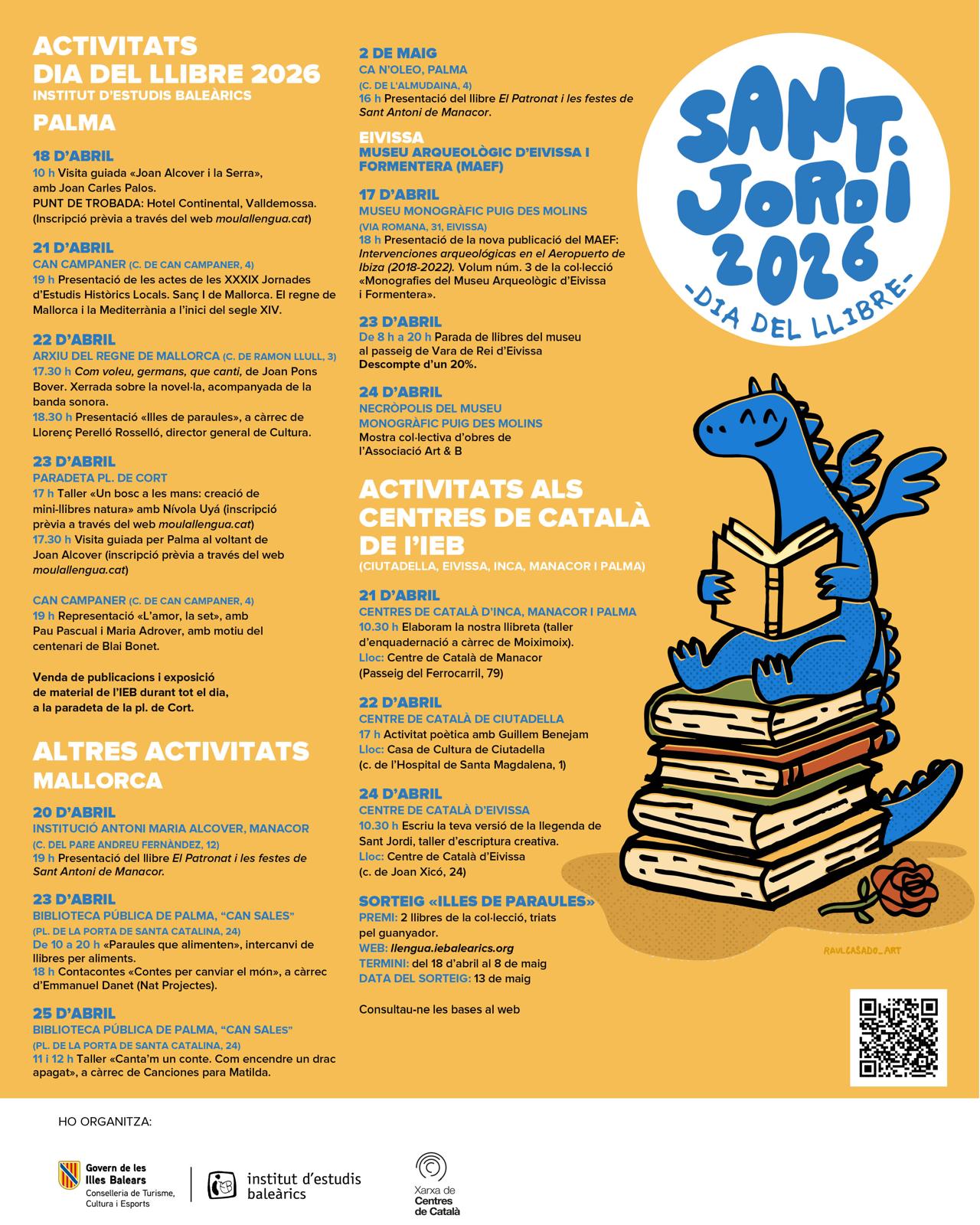 L’Institut d’Estudis Baleàrics (IEB) celebra el Dia del Llibre promovent activitats i fomentant la lectura d’autors balears