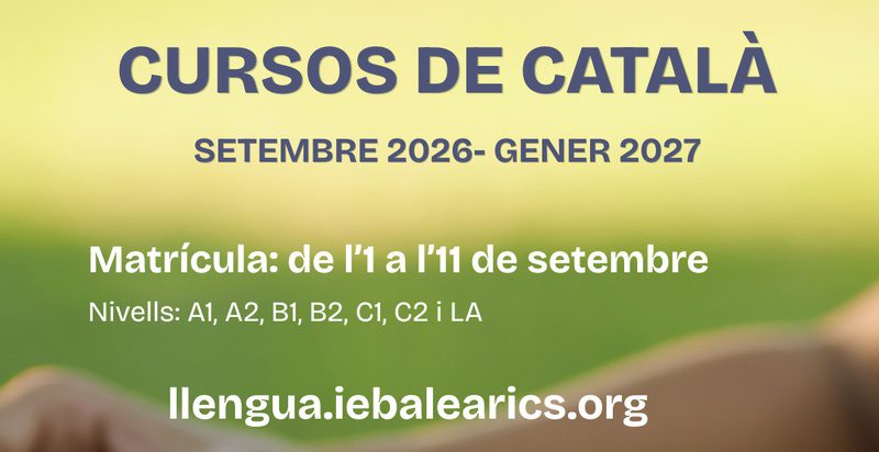 Nova oferta de cursos de català de l’Institut d’Estudis Baleàrics (IEB) entre els mesos de setembre i gener